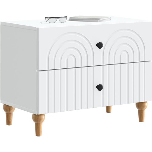  Noćni ormar Bijela 62 x 34,5 x 48 cm Konstruirano drvo Slike