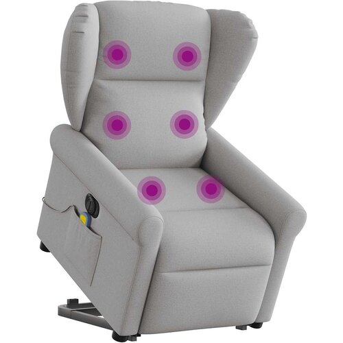 VidaXL Električni masažni naslonjač na podizanje tkanina oblačnosivi Slike