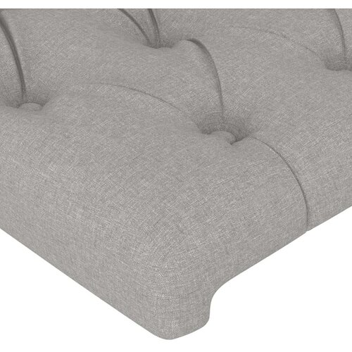  Uzglavlje svjetlosivo 93 x 16 x 118/128 cm od tkanine Slike
