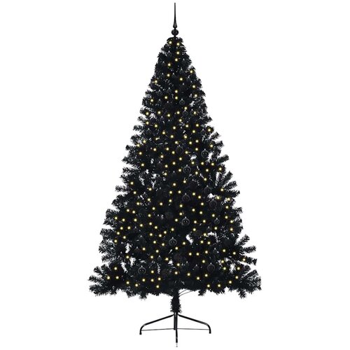  Umjetno predsvijetljeno božićno drvce Crna 240 cm PVC Slike