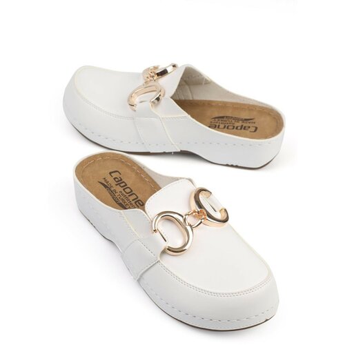 Capone Outfitters Mules - White - Flat Cene