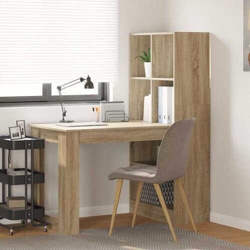  Stol s policom Sonoma hrast 122 x 67 x 145 cm Konstruirano drvo Cene