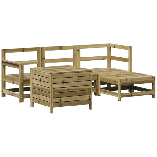  5-dijelni set vrtnih sofa od impregnirane borovine Slike