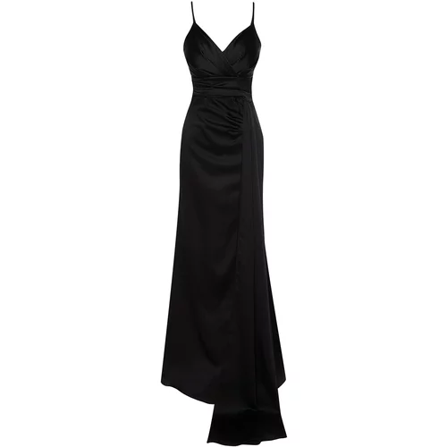 Trendyol Black Woven Long Evening Evening Dress