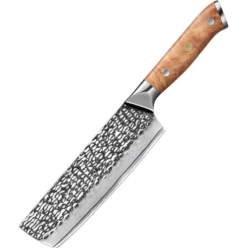 IZMAEL Damaskasti kuhinjski nož ZA-37479 - Nakiri / Smeđa Slike