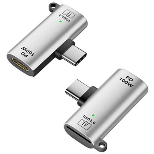 INF USB-C 3.0 na microSD (TF) čitalec z 100W Type-C polnilnim prehodom Gray, (5000326920) Cene