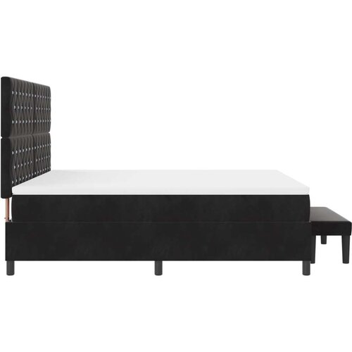  Krevet s Box Springom s Madracem i Klupom Crni 180x200 cm Bar&amp;scaron;un Slike