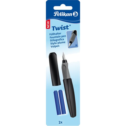 Pelikan Nalivno pero Twist Črna, črna/siva, (21655349) Slike