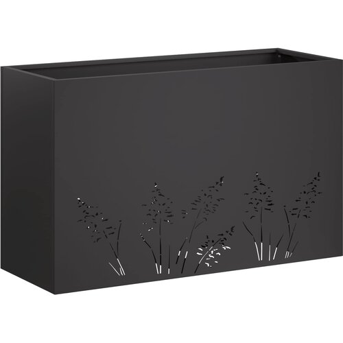  Vrtna saksija Crna 80 x 20 x 49 cm Čelična vrata Slike