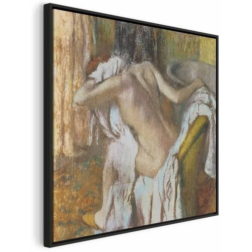  Slika - Edgar Degas – Woman drying herself 60x60 U crnom drvenom okviru Cene