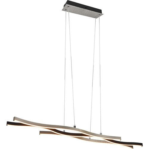Trio Leuchten Design hanglamp zwart met zilver incl. LED dimbaar - Blaze Cene