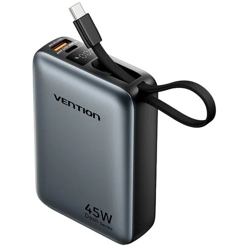 Vention Slim prijenosni punjač powerbank sa displejom i USB-C kablom 45W 20000mAh sivi Cijene