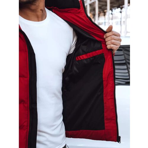 DStreet Red men's quilted winter jacket TX4295 Cene
