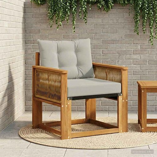  Outdoor Middle Sofa Čvrsto drvo akacije i Textilene Cijene