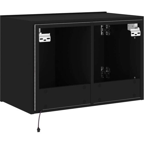 vidaXL Zidni TV ormarić s LED svjetlima crni 60 x 35 x 41 cm Cijene