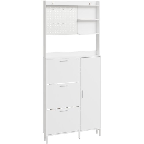 SoBuy Omarica za čevlje Shranjevanje Bela 83x14x197cm FSR232-W, (5000489654) Slike