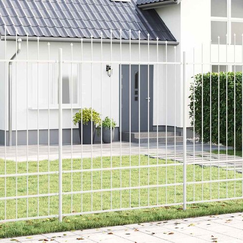  Vrtna Ograda 3 pcs Bijelo 170 x 225 cm Čelik s prahom premazan Cene