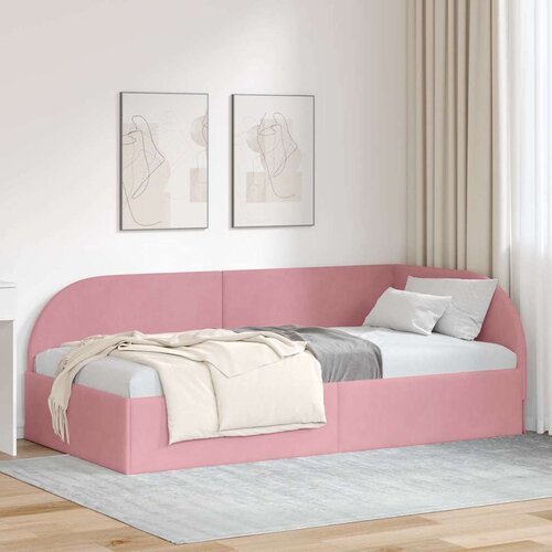 vidaXL kutni okvir kreveta ružičasta 80 cm x 200 cm tkanina Cijene