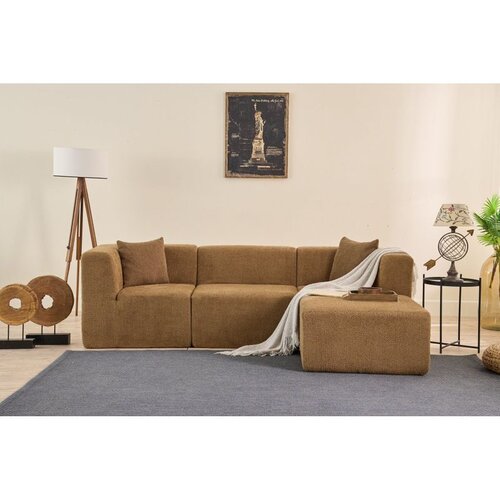Atelier Del Sofa Raks - Smeđa Ugaona Sofa Slike