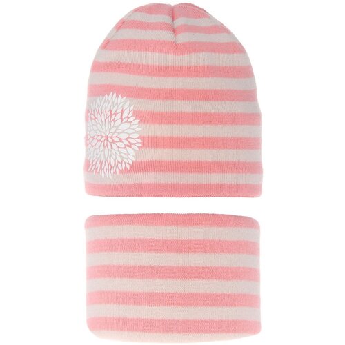 AGBO Girl&amp;#039;s winter/ autumn set: hat and tube scarf pink Lila Slike