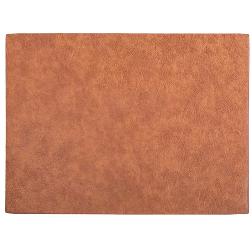 ZicZac narančasto-smeđa prostirka s imitacijom kože Troja Rectangle, 33 x 45 cm