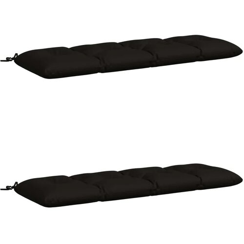  Jastučići za klupe VIANEN 2 kom. 100% poliester Crna - Crna 150 x 50 x 12 cm Slike