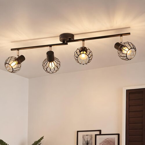 Nettlife ZMH 4-lučna LED stropna svetilka (črna) - kovinska stropna svetilka E14, nastavljiva 350&deg; (žarnica ni priložena), (5000491460) Cene
