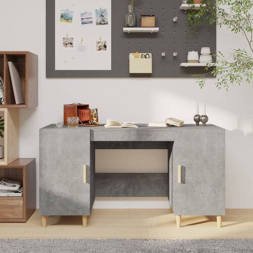 vidaXL radni stol boja betona 140 x 50 x 75 cm od konstruiranog drva Cijene