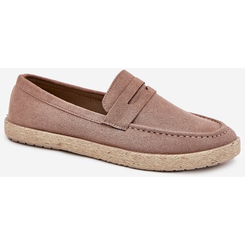 Boto Men's Moccasins With Braiding Dark Beige Fiamar Cene