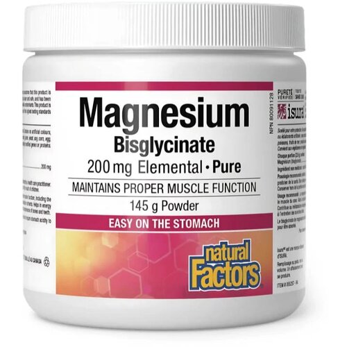 Natural Factors magnezijum bisglicinat u obliku praška, 200mg, 145 g Cene