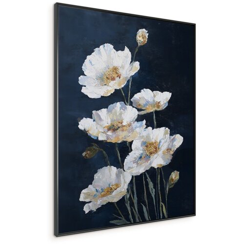 Styler Tiskana slika z okvirjem 60x80 cm White Poppies &amp;ndash; Slike