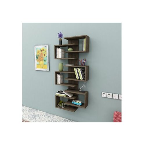 Hanah home polica za knjige lotus walnut Slike