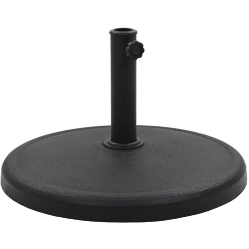 VidaXL Stalak za suncobran od poliesterske smole okrugli 19 kg crni Slike