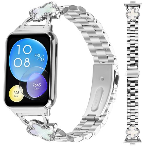 INF Nadomestni/združljivi del &ndash; Eleganten srebrn jeklen pa&scaron;ček s &scaron;tiriperesno deteljico, združljiv z Xiaomi Mi Band 8 Pro/Redmi Watch, (5000130031) Cene