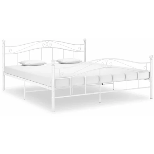  Okvir za krevet bijeli metalni 180 x 200 cm