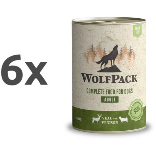 WolfPack adult - teletina in divjačina 6 x 400 g Cene