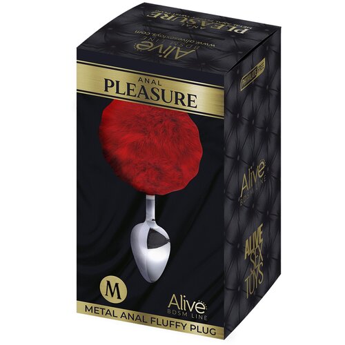 Alive Analna kupa Metal Anal Fluffy Plug M Slike