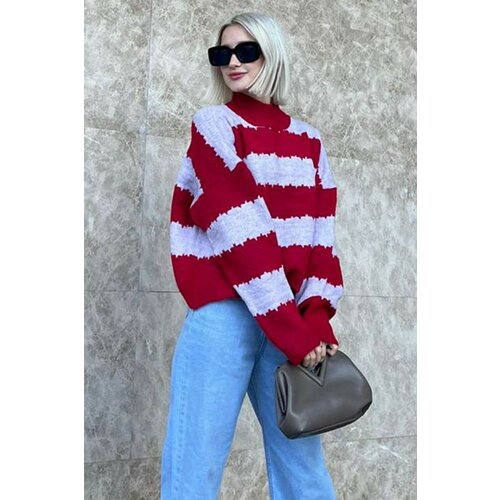 Madmext Sweater - Multicolor - Oversize Cene