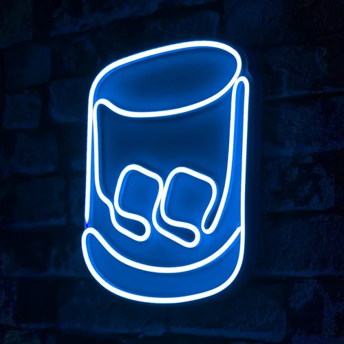 WALLXPERT Whiskey Old Fashioned - Blue okrasna razsvetljava, (20814234)