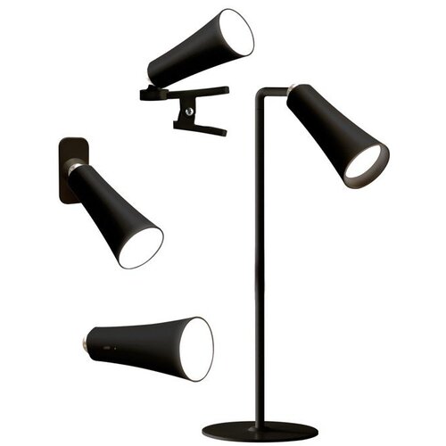 Brandani Črna LED namizna svetilka (vi&amp;scaron;ina 47,5 cm) 4in1 &amp;ndash; Slike