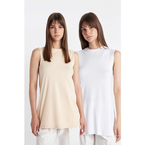 Defacto 2-Pack Stand Collar Sleeveless Undershirt Tunic Lining Slike