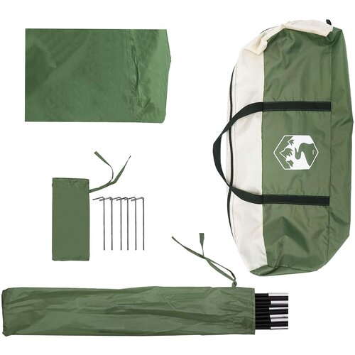  za auto s krovom Zelena 350 x 250 cm Poliester i čelik Slike