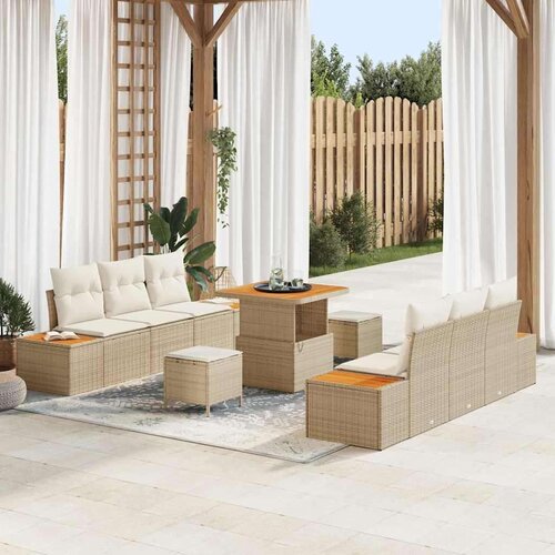  Sjedeća garnitura za vrt 9 pcs Bež  krem 80 x 80 x 71 cm Cijene