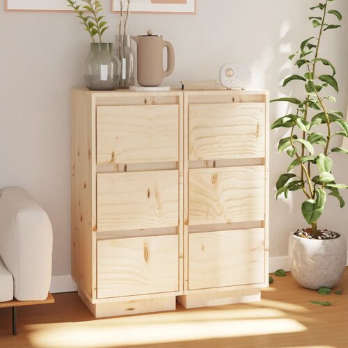 vidaXL komoda 2 kosa 32x34x75 cm trdna borovina Cene