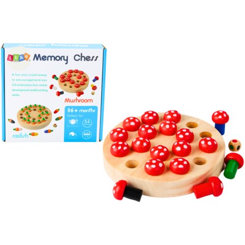 Family Memory Game Toadstools Wooden Slike