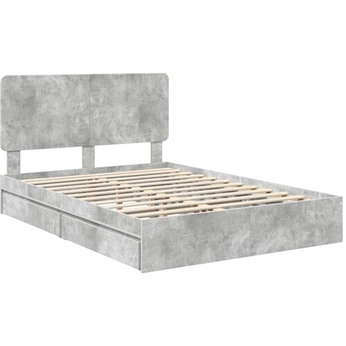  Okvir za krevet s ladicama Betonski sivi 150 x 200 cm Slike