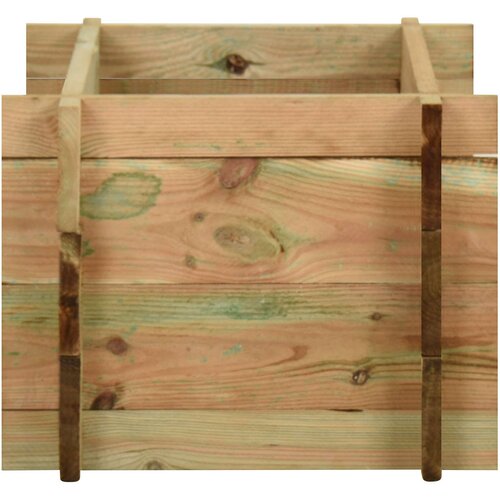  Podignuti vrt za povrće Zelena 80 x 80 x 32 cm Masivna borovina Slike