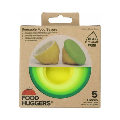 Food Huggers Set silikonskih pokrovčkov v zeleni barvi
