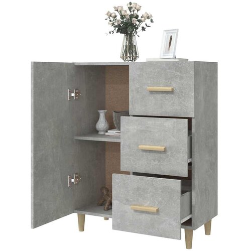  Komoda siva boja betona 69,5x34x90 cm od konstruiranog drva Slike