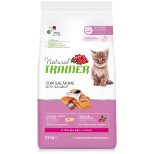 Natural trainer Cat Kitten, losos - različna pakiranja 1,5 kg Cene